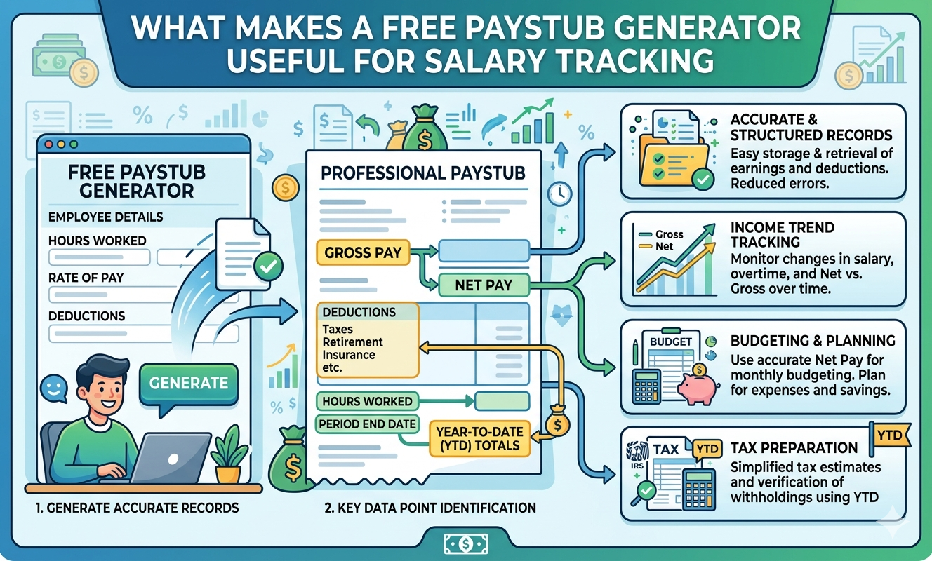 What Makes a Free Paystub Generator Useful for Salary Tracking