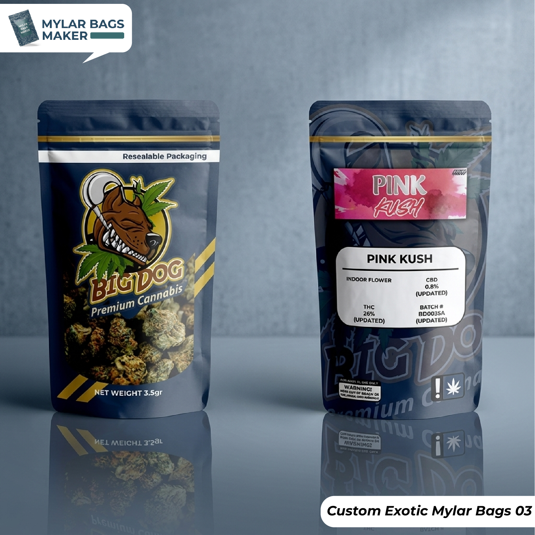 Custom Exotic Mylar Bags